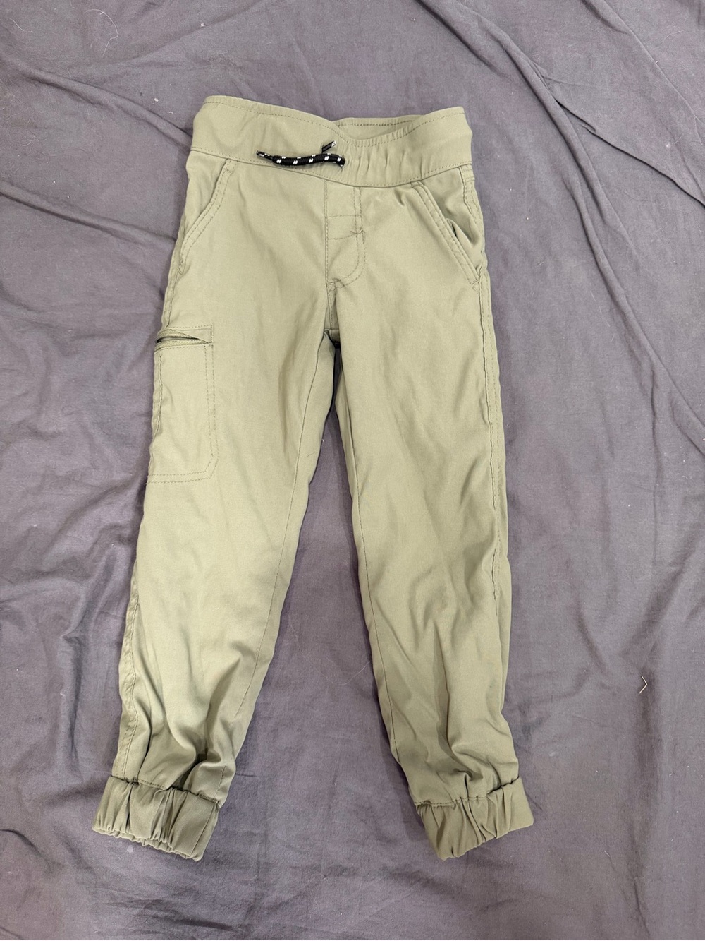 Eddie Bauer Kids Olive Jogger Pants with Fleece Interior